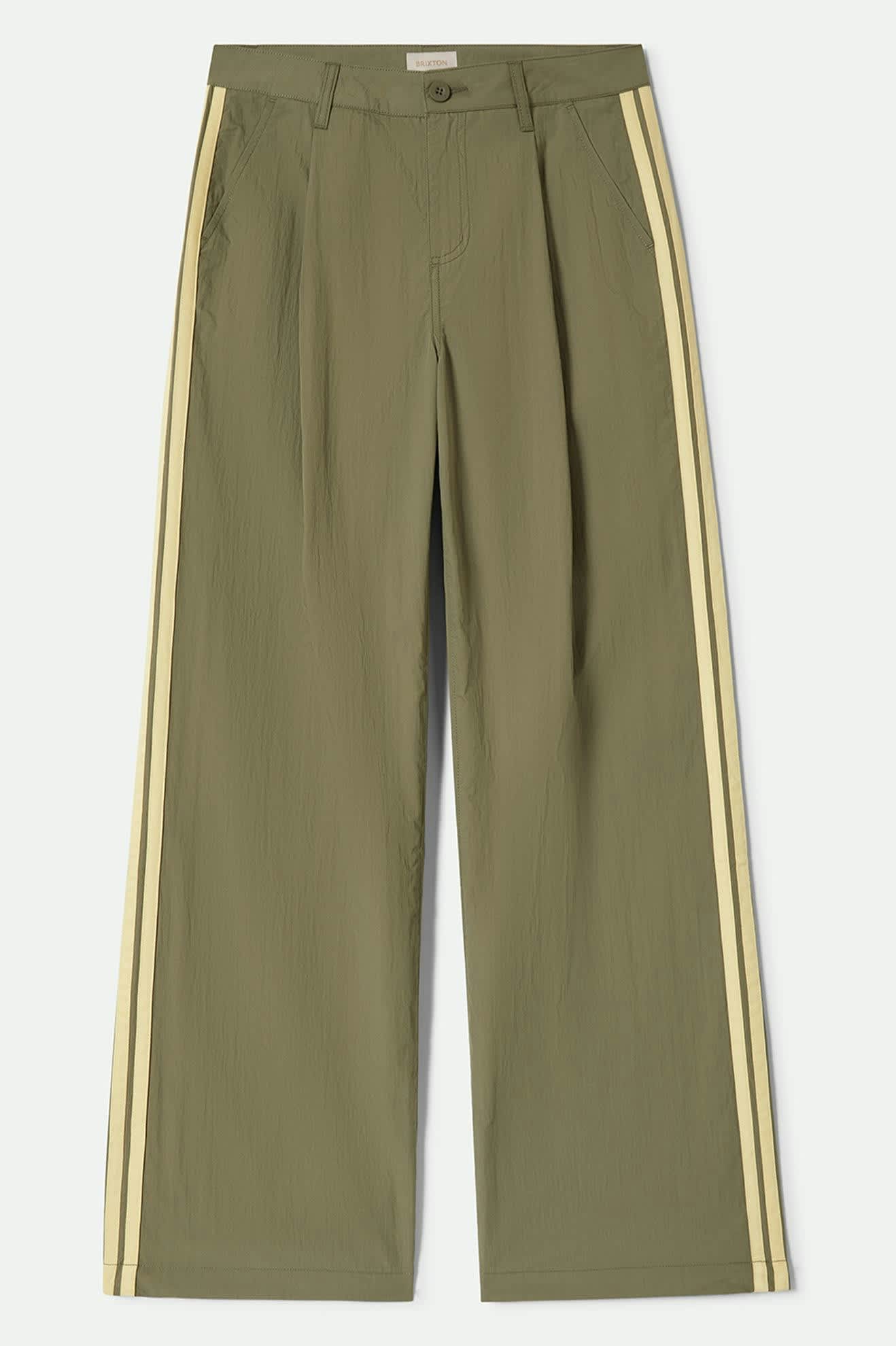 The Jane Lightweight Wide Leg Pant - Olive Surplus - Image 2