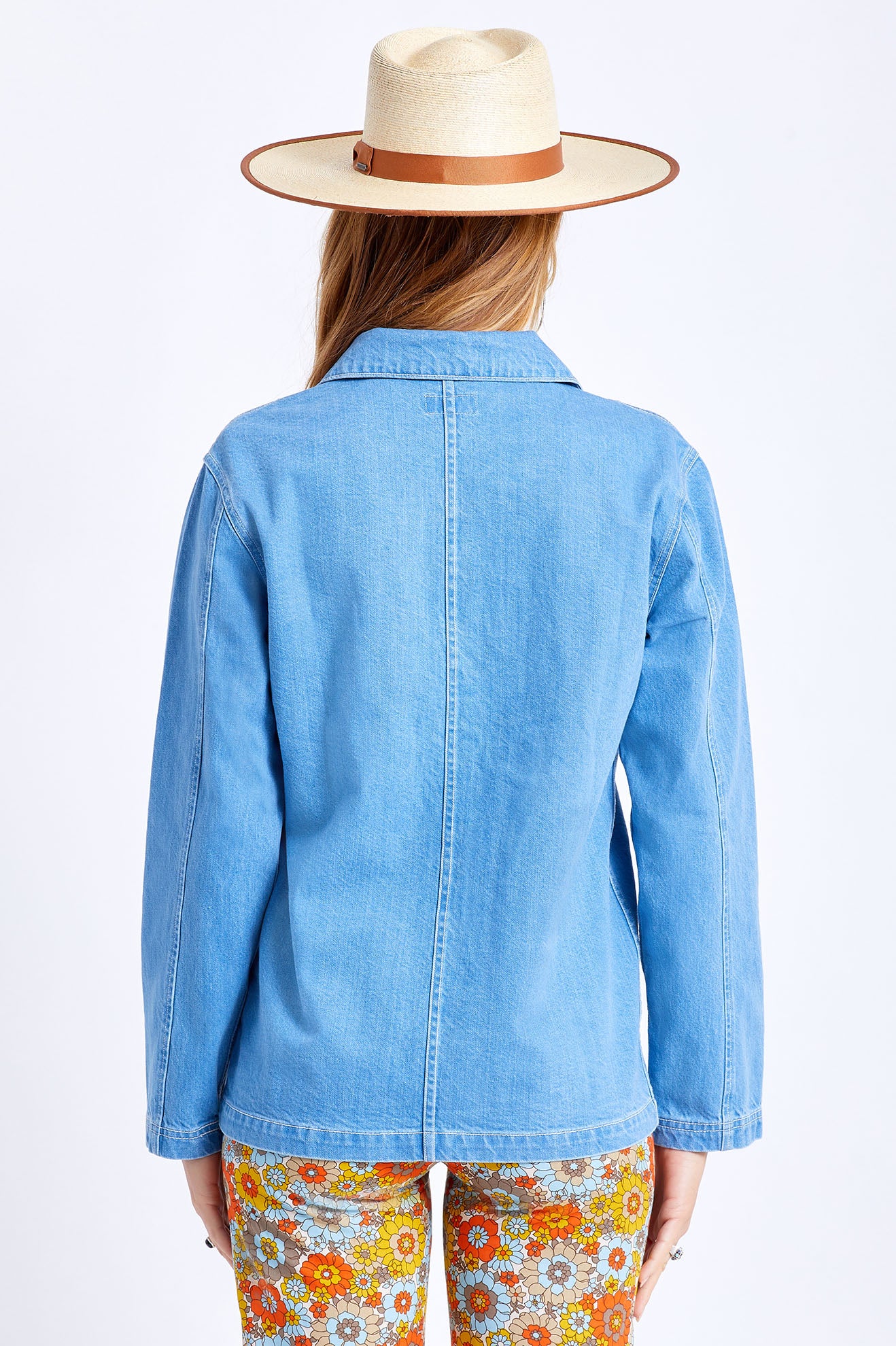 Detroit Round Collar Chore Coat - 70s Blue - Image 5